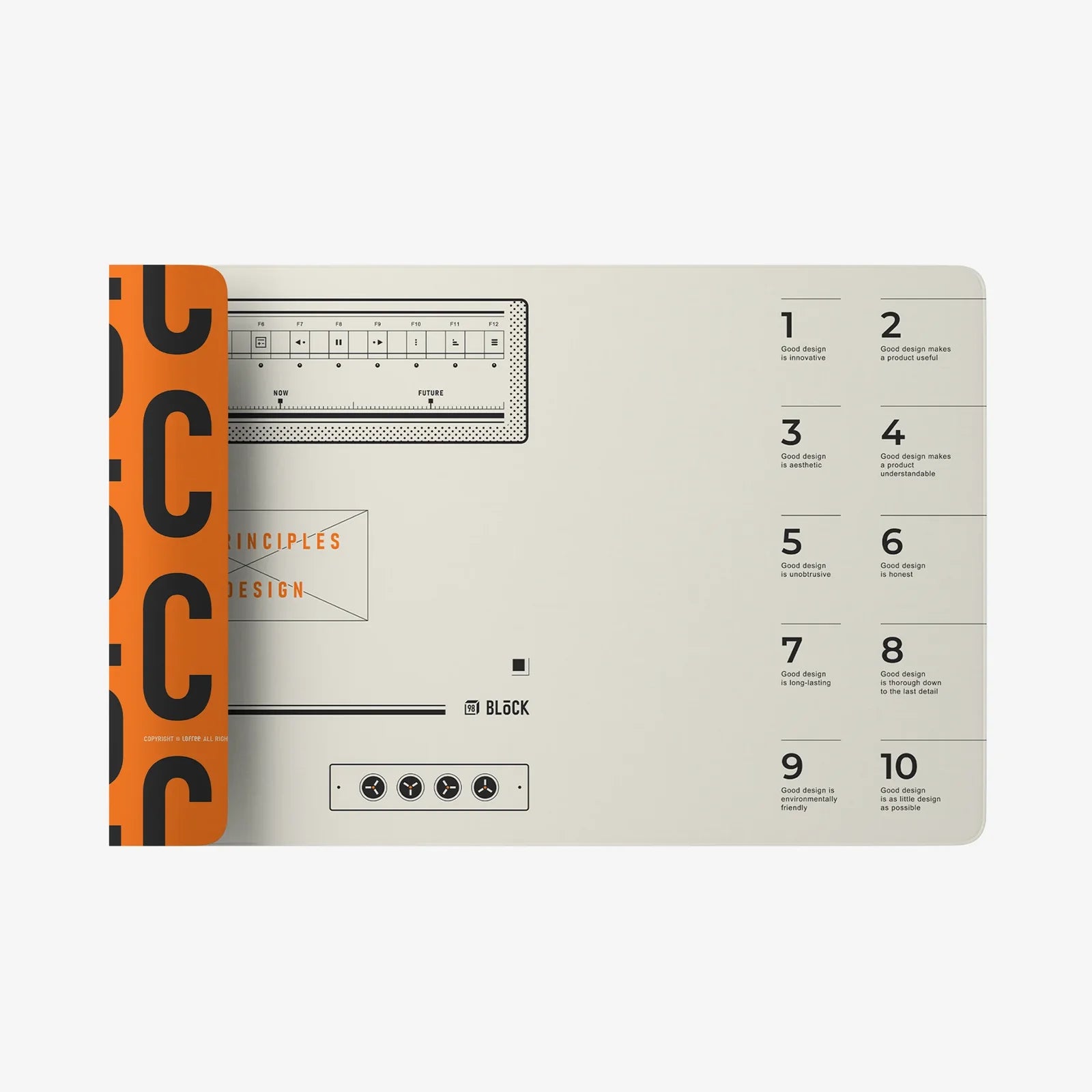 雙面桌面墊-復古橙