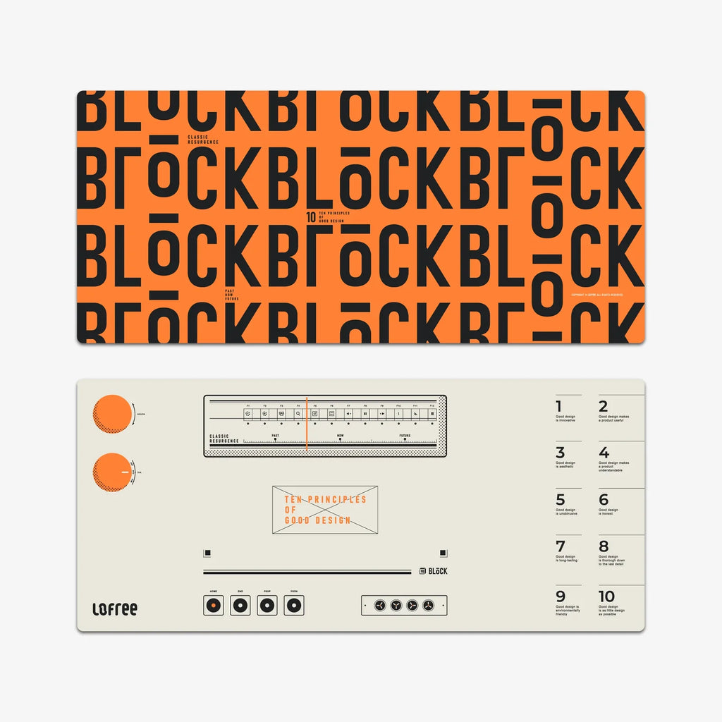 雙面桌面墊-復古橙