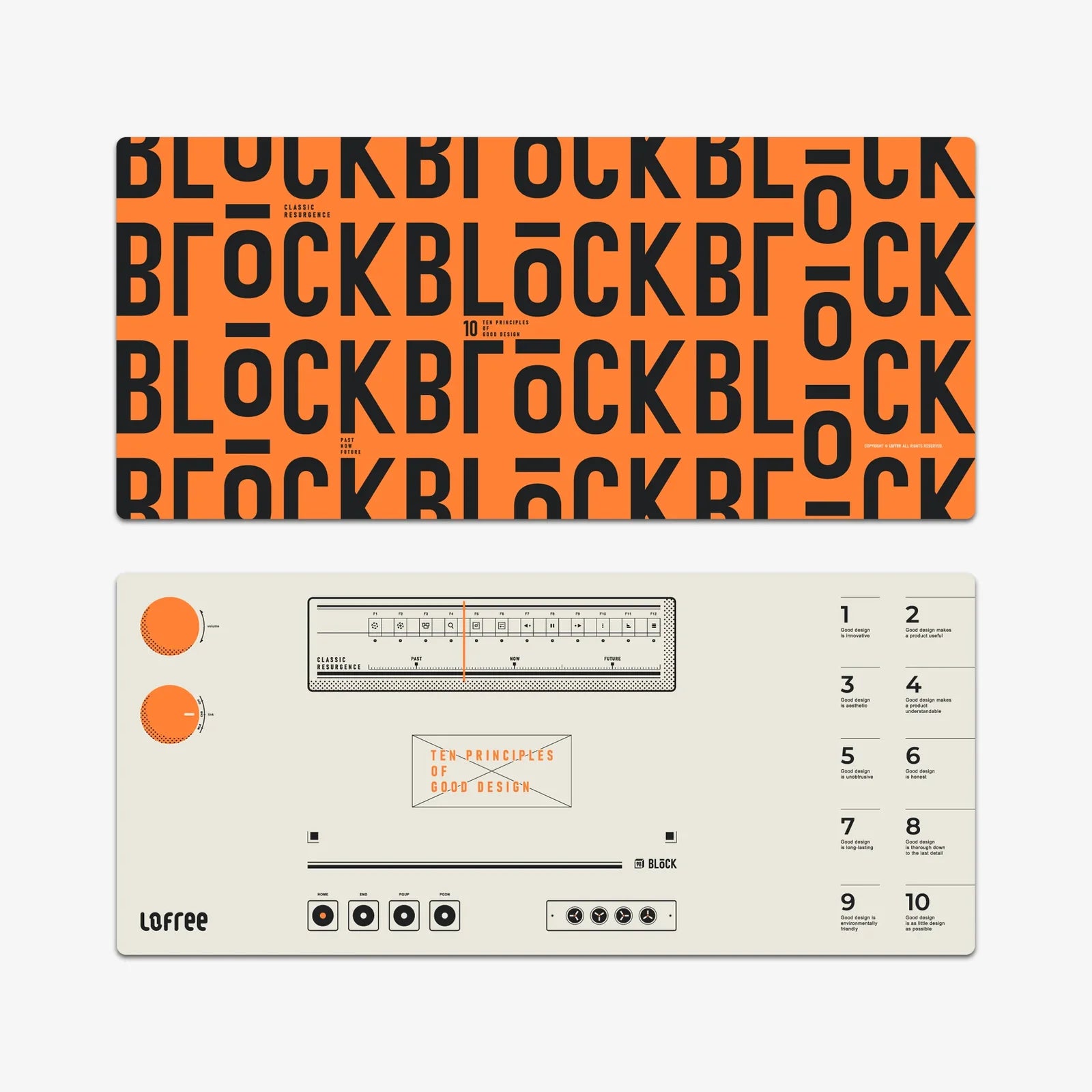 雙面桌面墊-復古橙