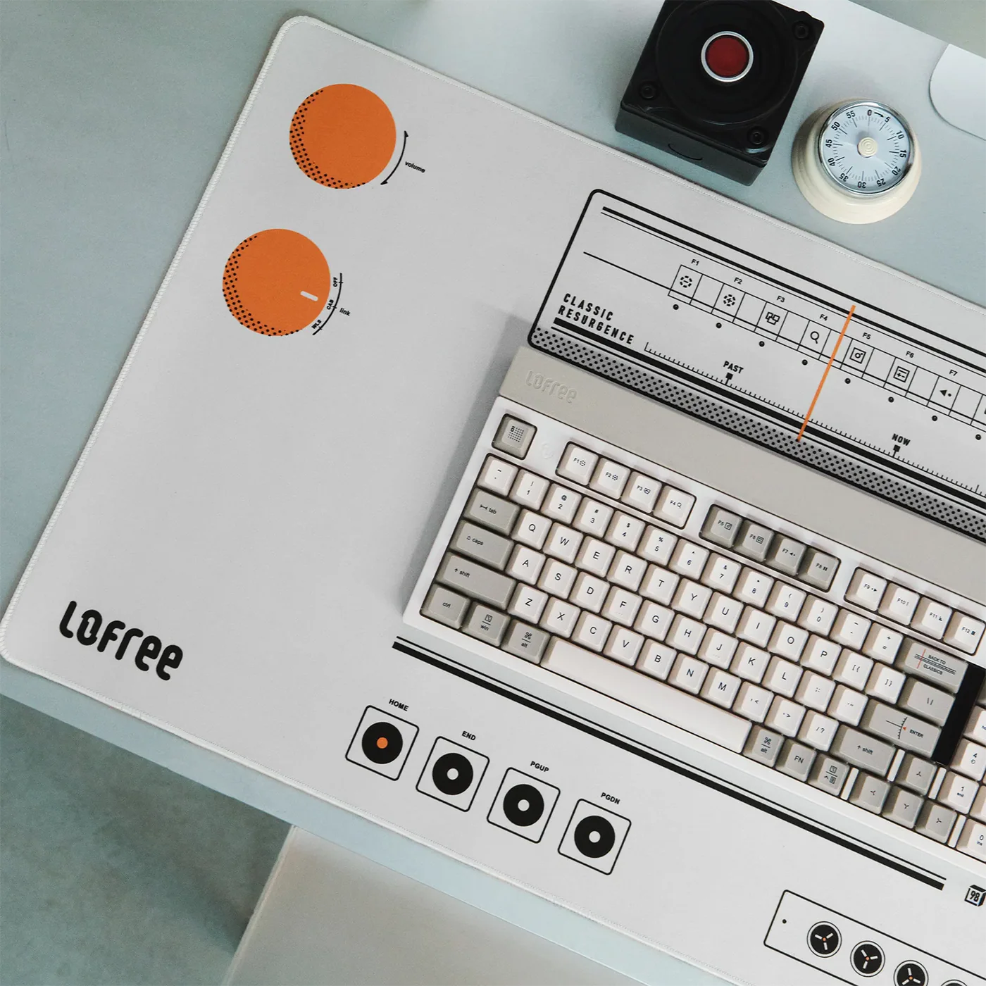 雙面桌面墊-復古橙